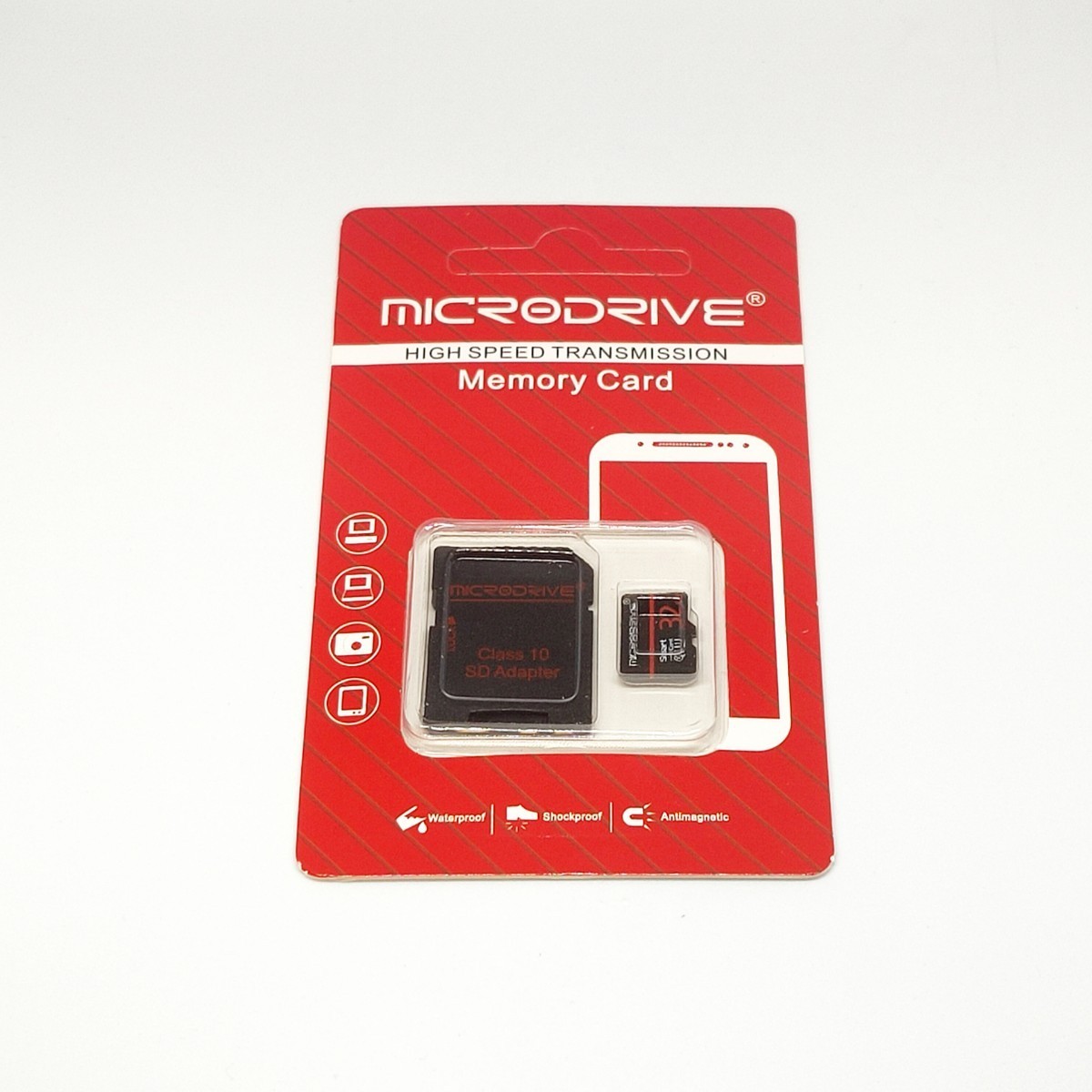 マイクロSDカード 32GB 1枚 class10 UHS-I対応 MICRODRIVE BLACK-RED-BLACK