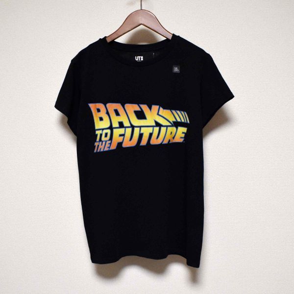 ユニクロ UT × バックトゥザ・フューチャー Tシャツ 黒 レディースXL BACK TO THE FUTURE BTTFの画像1