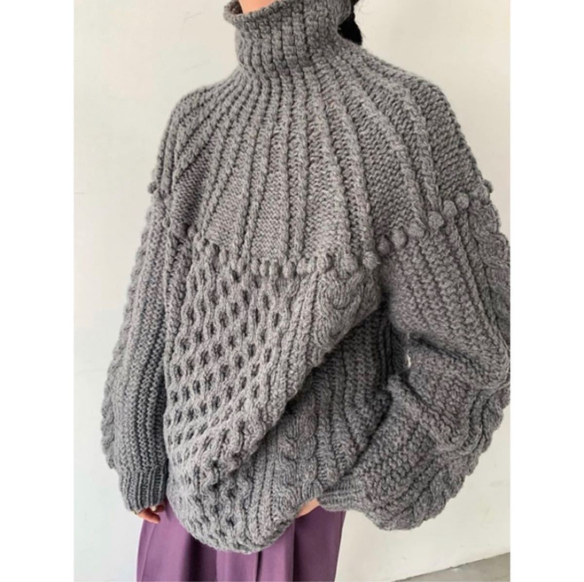 PayPayフリマ｜CLANE ARCH CABLE HAND KNIT アーチケーブルハンドニット