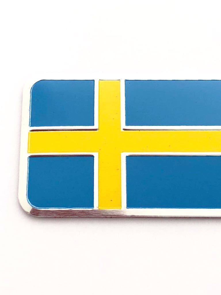 E 青 スウェーデン 国旗 ステッカー バルブキャップ エンブレム ボルボ VOLVO 240 30 240 850 S6080 90 940_画像2