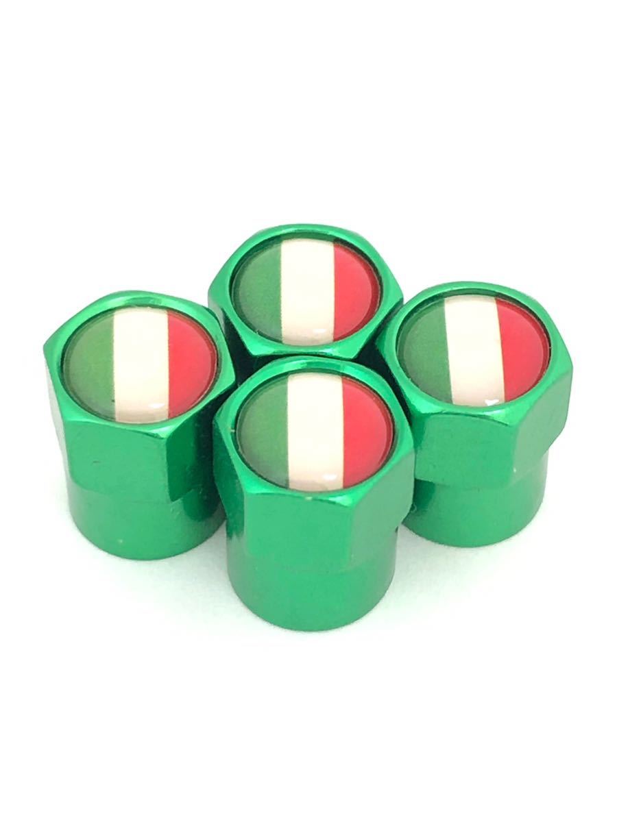 I 緑 イタリア 国旗 ステッカー バルブキャップ エンブレム フィアット FIAT 500 C S X クーボ チンク ニューパンダ プントの画像3