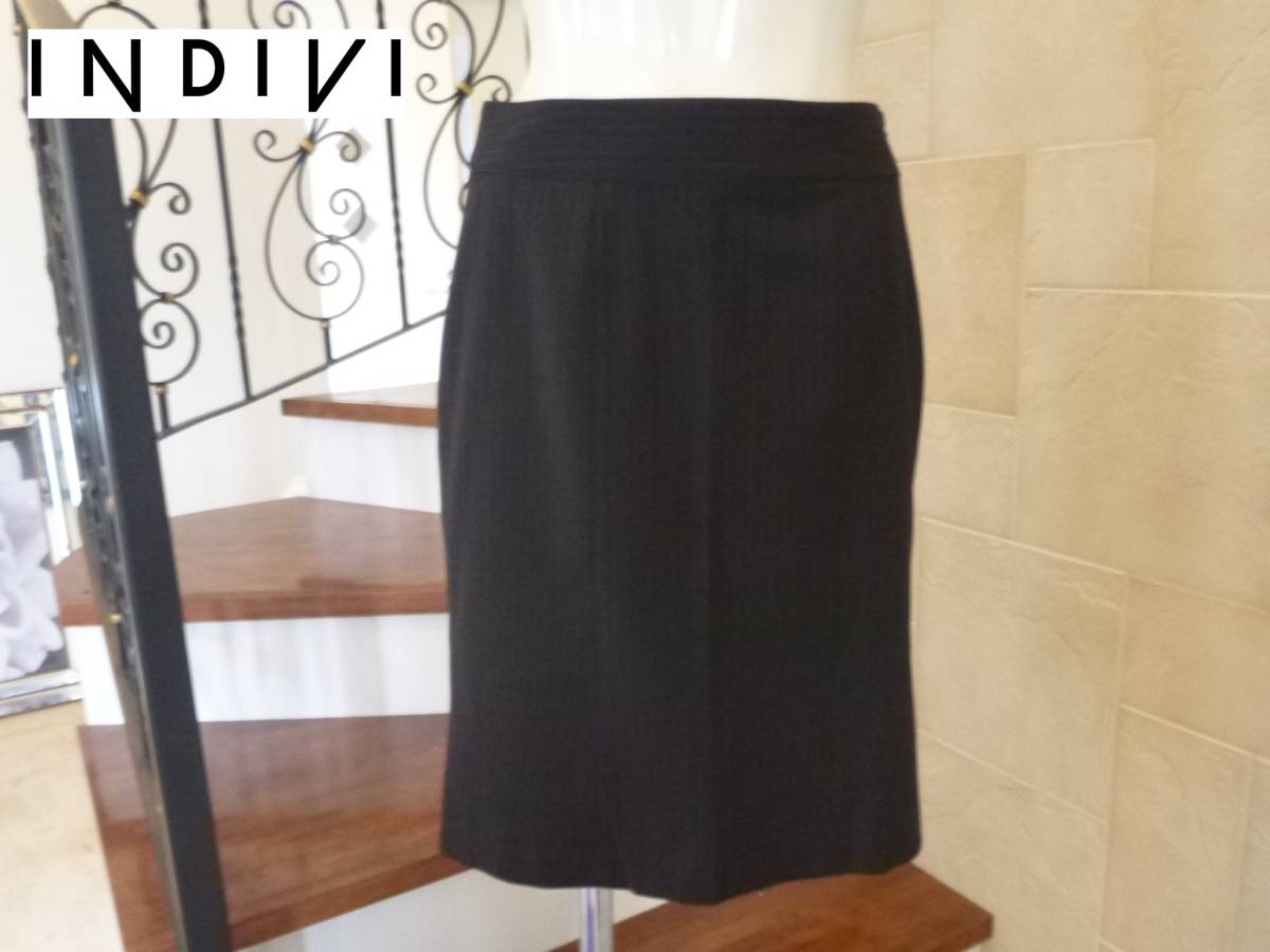 メーカー公式ショップ INDIVI インディヴィ 美品ブラックスカート M