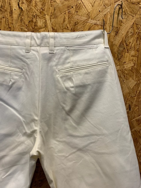  men's pants COMME CA COMMUNE Comme Ca ko Mu n white plain slim thin FD166TC/ approximately W32
