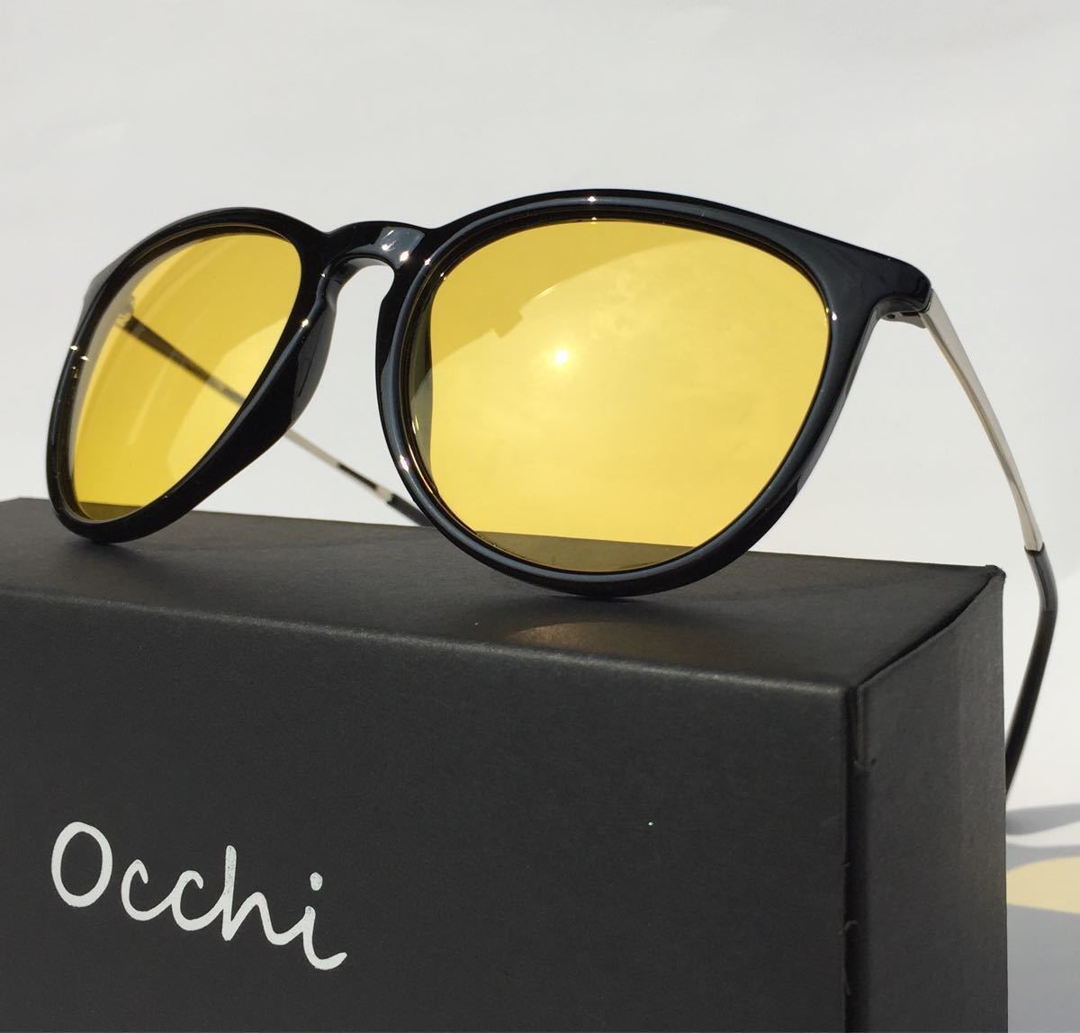 新品 OCCHI 偏光サングラス レンズUV400 イエローレンズ