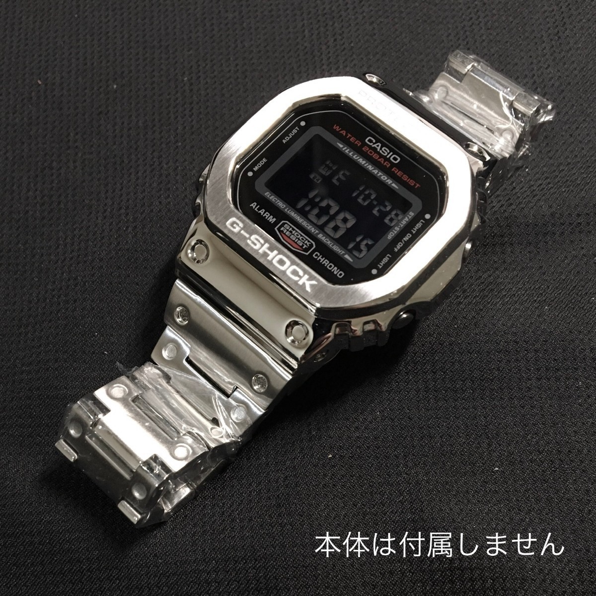 G-SHOCK DW-5600 カスタムベゼル メタルシルバー - 腕時計(デジタル)