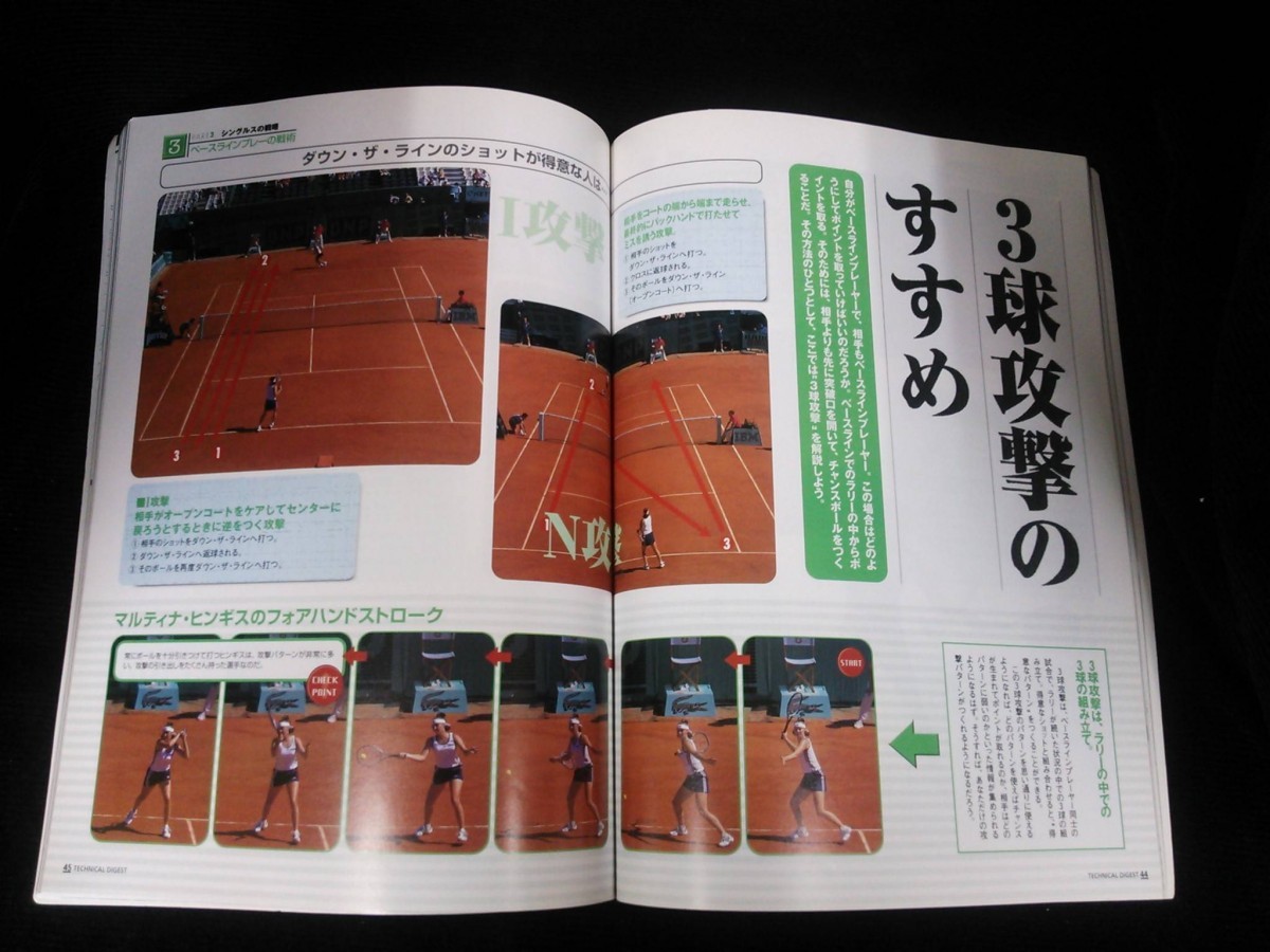 Ba1 11743 TECHNICAL DIGEST TENNIS テクニカル・ダイジェスト テニス 入門編 No.58/シングルス編 No.67/サービス編 No.73 3冊セット_画像2