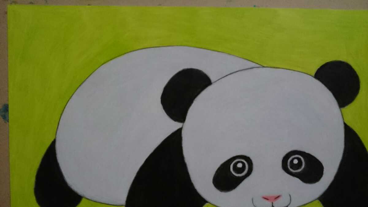 B5 size original hand-drawn illustrations Panda. baby 