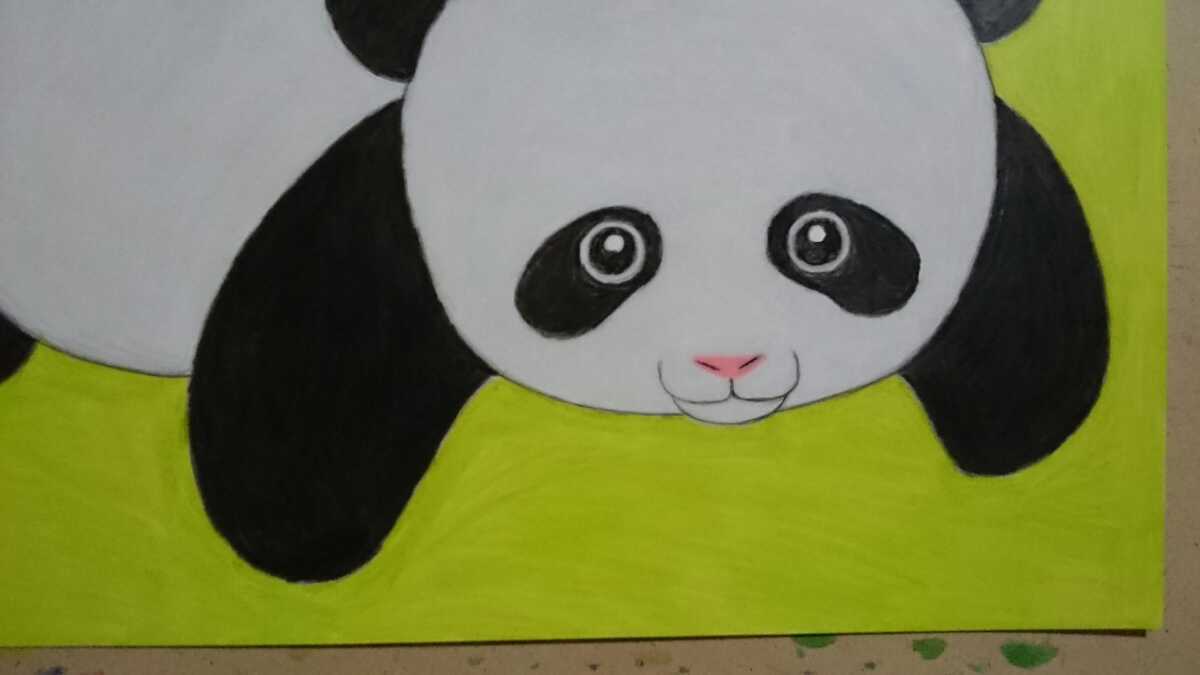 B5 size original hand-drawn illustrations Panda. baby 