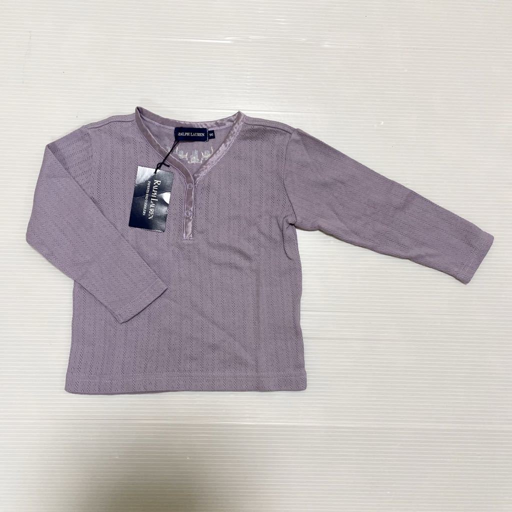 新品タグ付■ラルフローレン長袖カットソー 90
