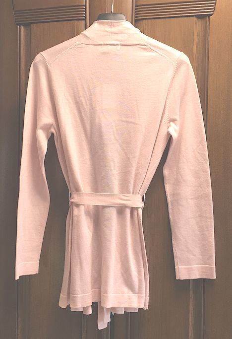 SCAPA Scapa * Italy made wool 100%* knitted * long * cardigan * sash belt attaching * light pink * easy size * unused 