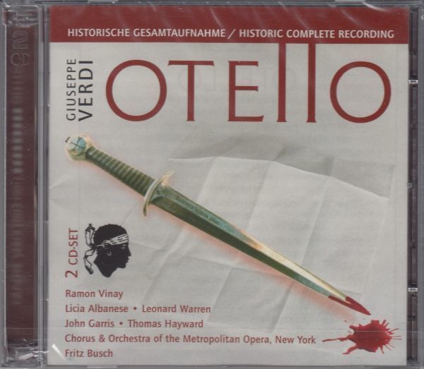 [2CD/Membran]ヴェルディ:歌劇「オテロ」全曲/R.ヴィナイ&L.アルバネーゼ他&F.ブッシュ&メトロポリタン歌劇場管弦楽団 1948_画像1