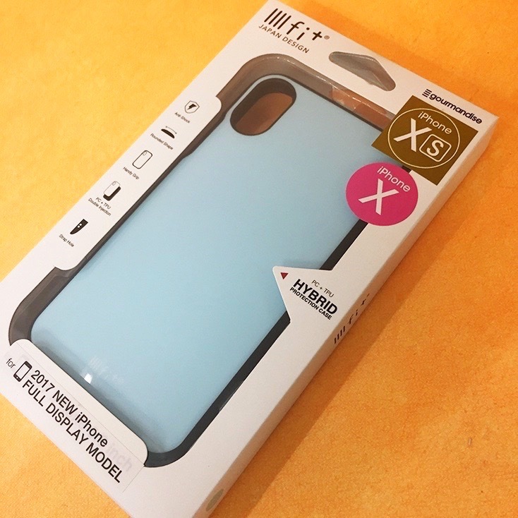 * outer box pain have * with translation price * iPhone XS|iPhone X common i- Fit light blue smartphone case 