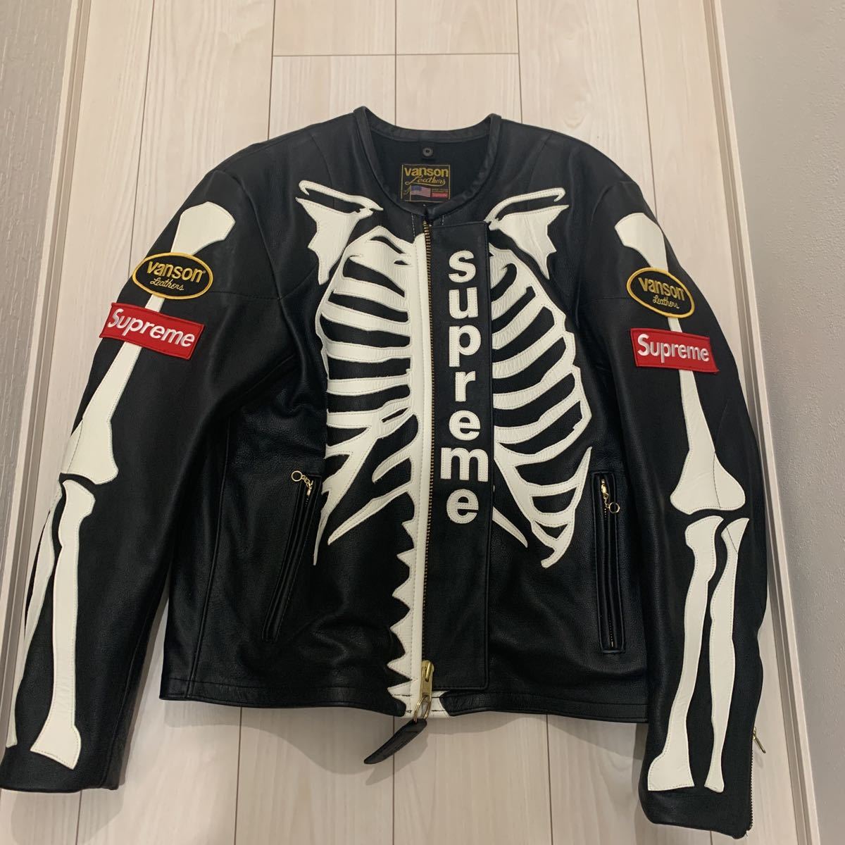 レザー 美品！Supreme/Vanson Leather Bones Jacket されてない