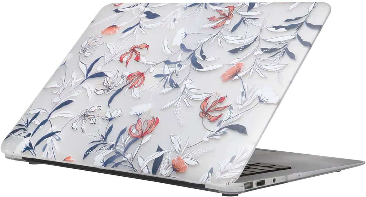 SHINEVATE　MacBook Air 13 2018-2020 (A1932 A2179 A2337) M1 対応 ボタニカル デザイン 保護 ケース マット素材 半透明
