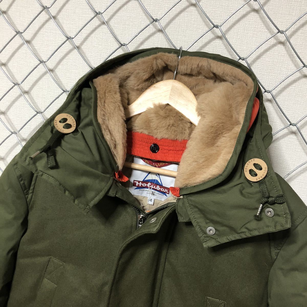 ★ 新品 Holuber ホルバー Military Olive ウール切替 ダウンジャケット コート モデル Boulder 4サイズ 定価108000円_画像4