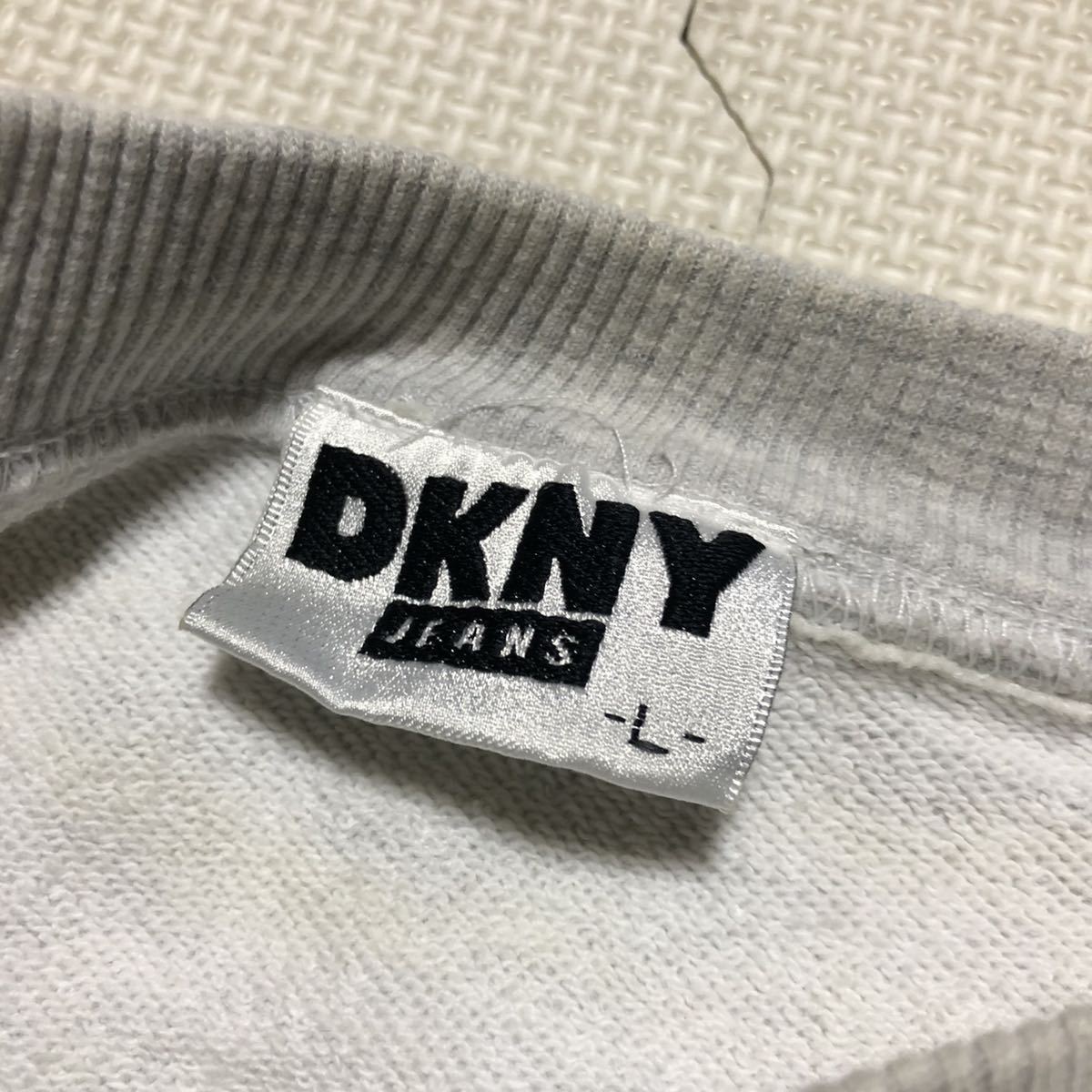 * DKNY Donna Karan 90\'s Logo вышивка тренировочный футболка L