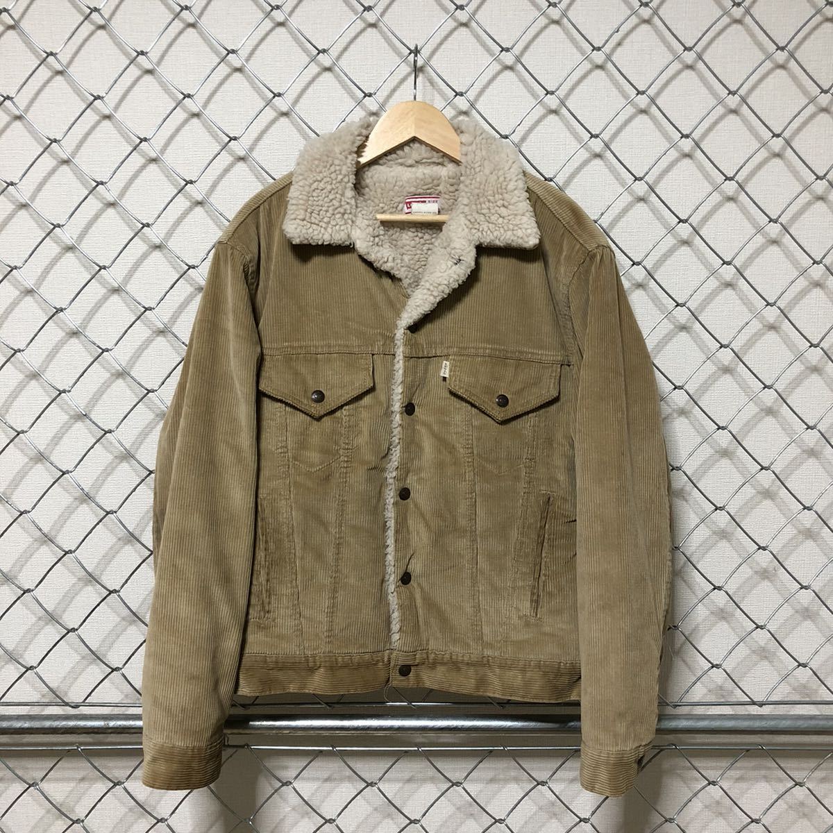 ★ Levi's 70608 リーバイス 70's VINTAGE!! USA製 太畝 コーデュロイ ボアジャケット 38