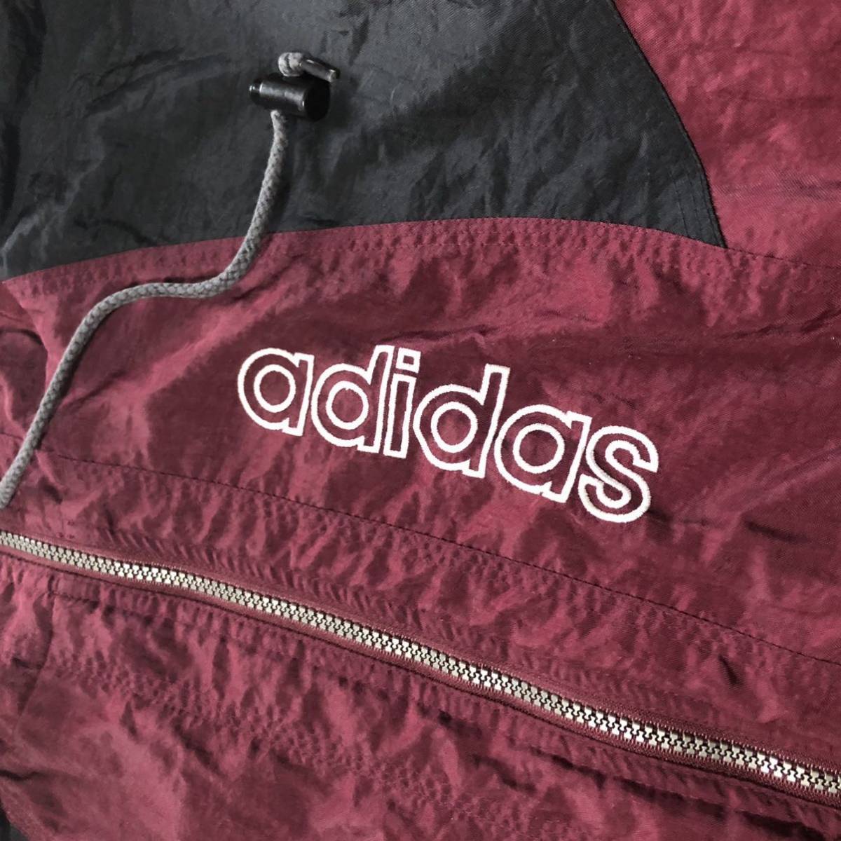 ★ Adidas アディダス 90's ビッグトレフォイル 中綿 フードジャケット パーカー M_画像3