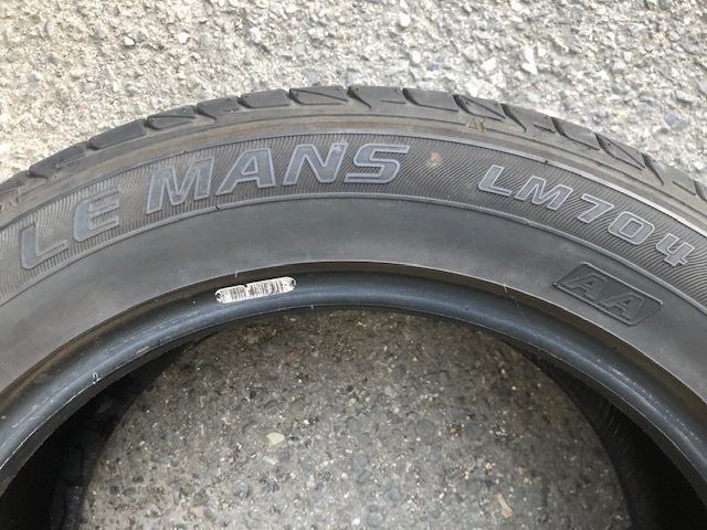 バリ山ラジアル 225/55R17 101W XL DUNLOP LE MANS LM704 AA吸音スポンジ 1本アルファードセルシオ V37 MAZDA6 W213 PASSAT BMW X1 X2 G30_画像3