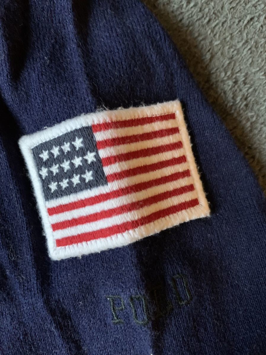 80s 緑タグ ralph lauren 2tone ビンテージ フットボール シャツ USA vintage 星条旗 ラルフローレン polo