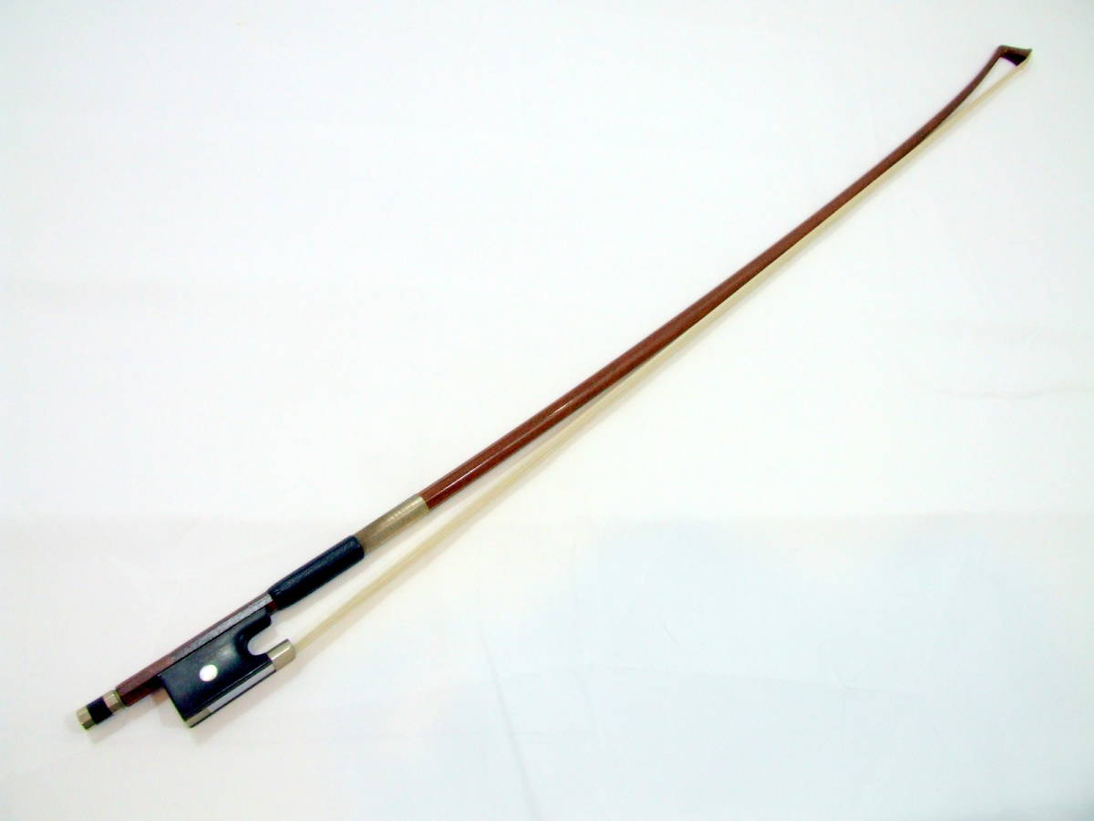 ドイツ製 バイオリン 弓 W.Prell 刻印 4/4 BOW 毛替え済み 上質素材 状態良いです