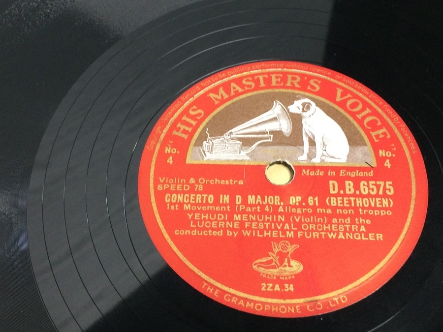 SP record 6 sheets britain HMV beige to-ven concerto full tovengla-DB6574-6578 DBS6579 ICR