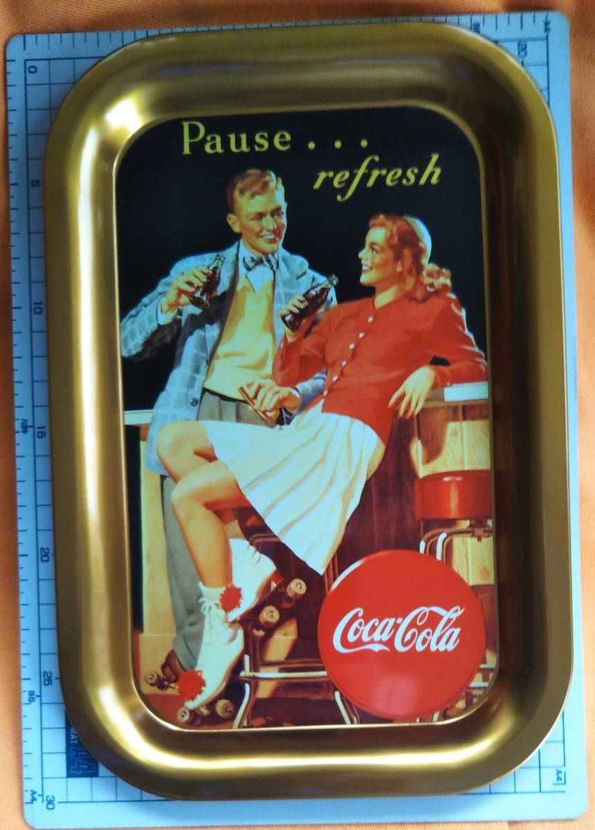 Coca-cola　コカコーラ角形トレイ_画像1