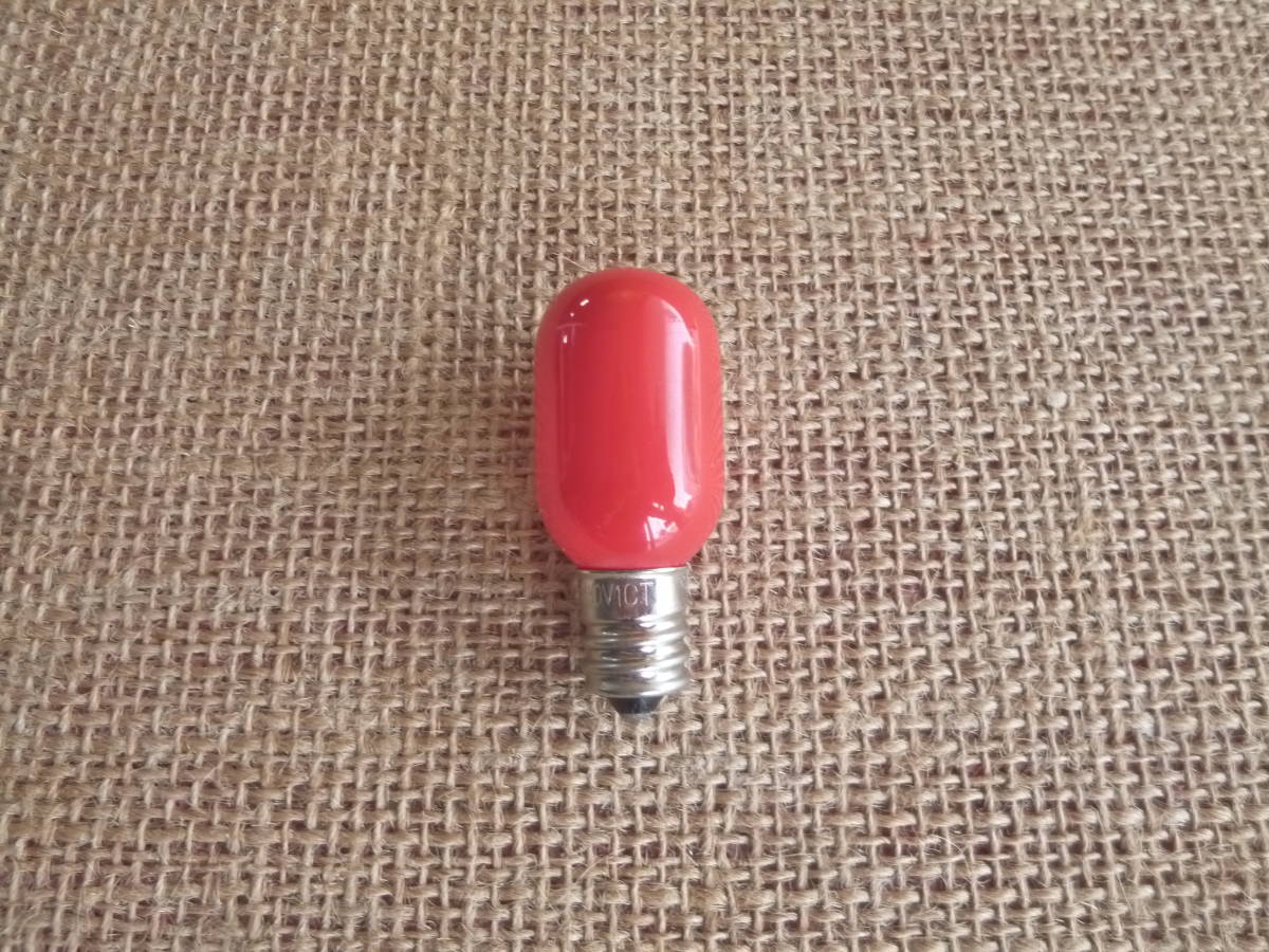 ナショナル カラー小丸電球　110V1CT・R（赤色）E12口金　未使用品 ○_画像1