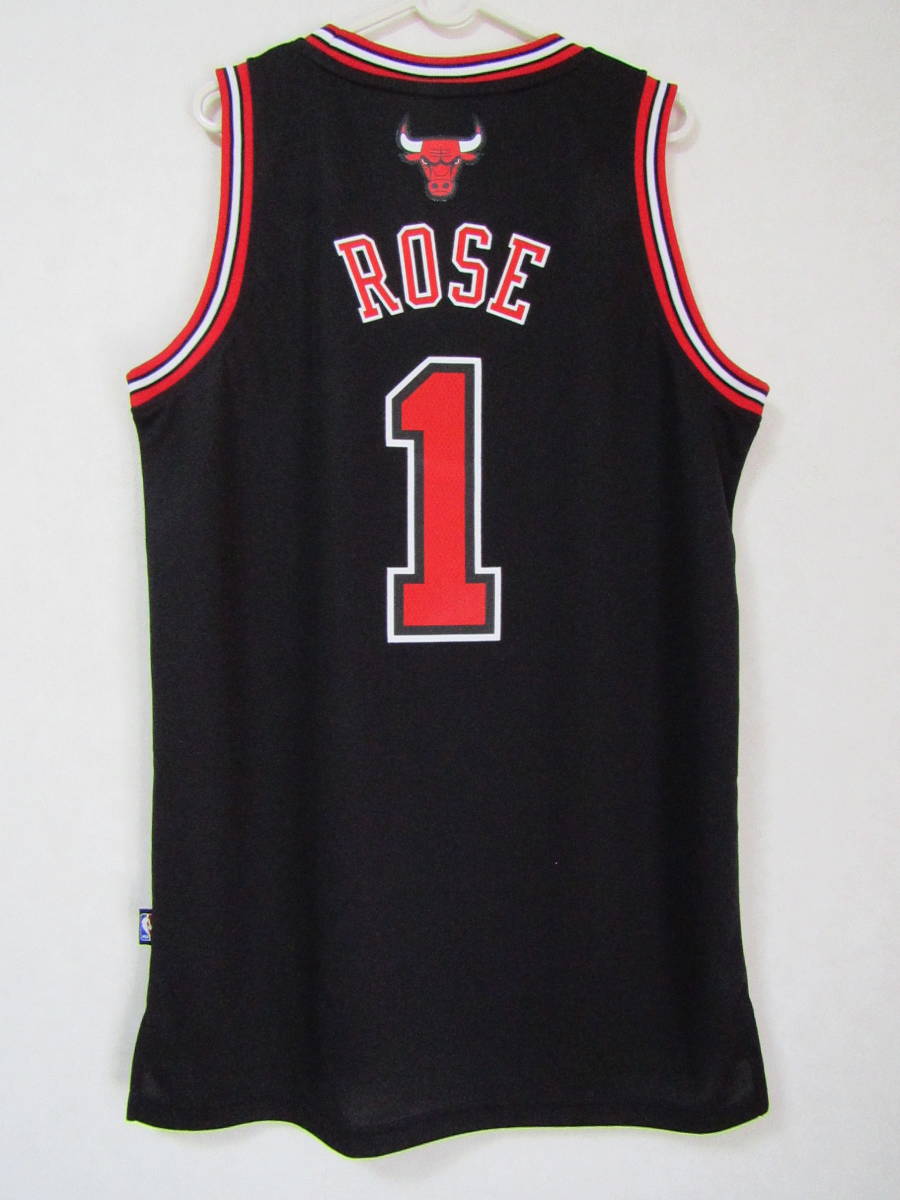 美品！ NBA ROSE #1 BULLS デリック・ローズ adidas製　シカゴ・ブルズ　アディダス ユニフォーム　ジャージ バスケ シャツ 刺繍_画像2