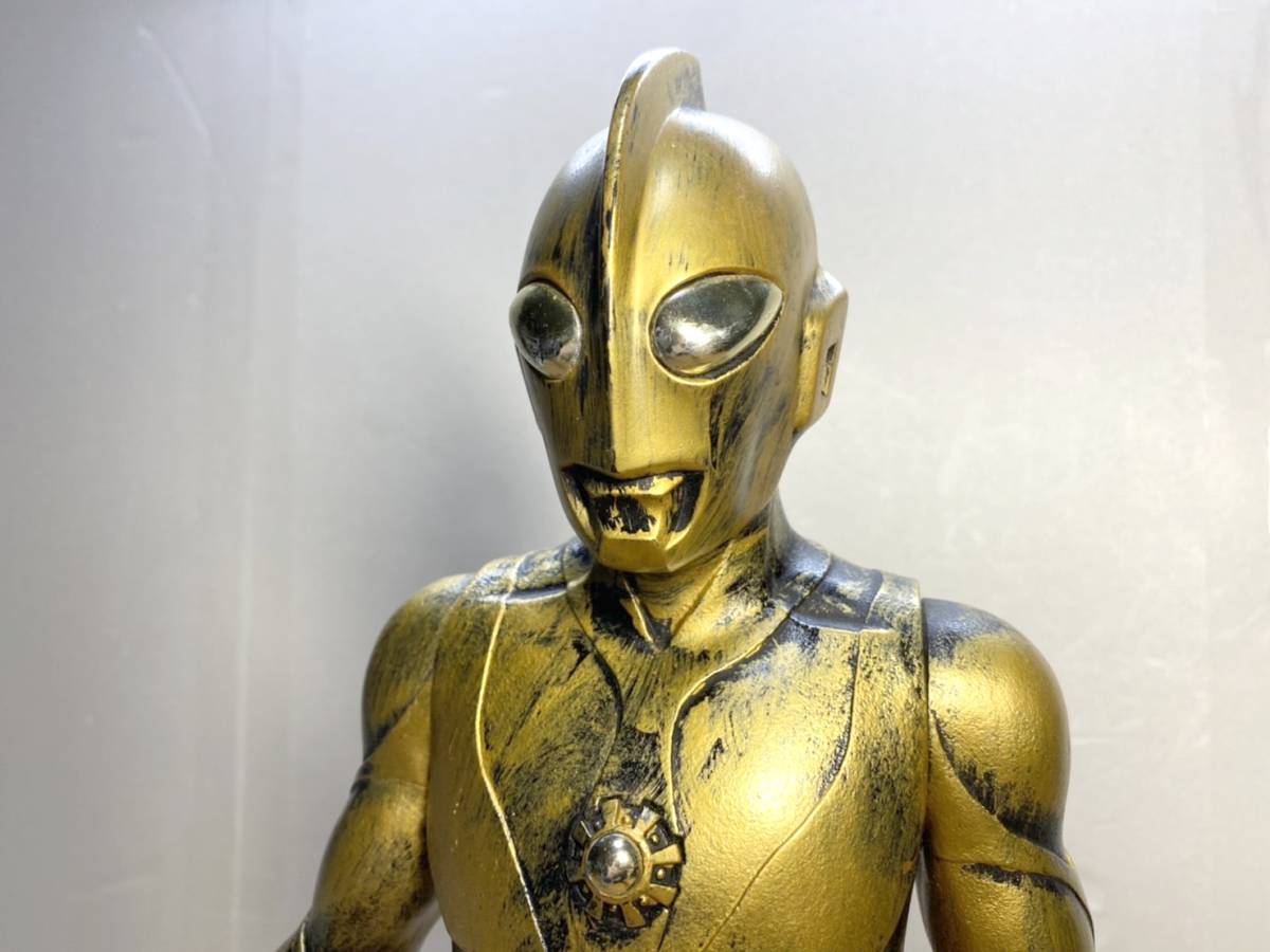  valuable BANDAI Bandai Ultraman Powered capital book@ collection 9 30 anniversary commemoration yellow gold. . god image figure approximately 48cm× approximately 20cm