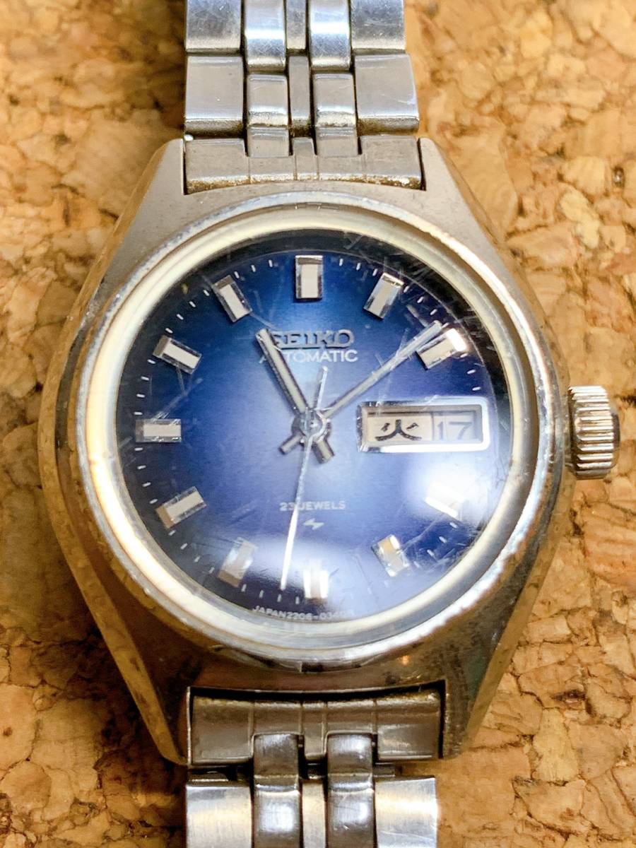 送料520円！ 貴重 SEIKO セイコー 腕時計 AUTOMATIC 女性用 レディース 2206-0780 360518 自動巻き_画像7