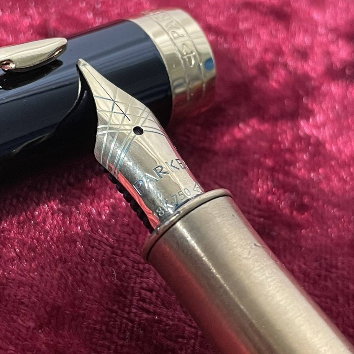 公式ショップ 美品 K18 18金 PARKER パーカー 中軸 万年筆 ペン