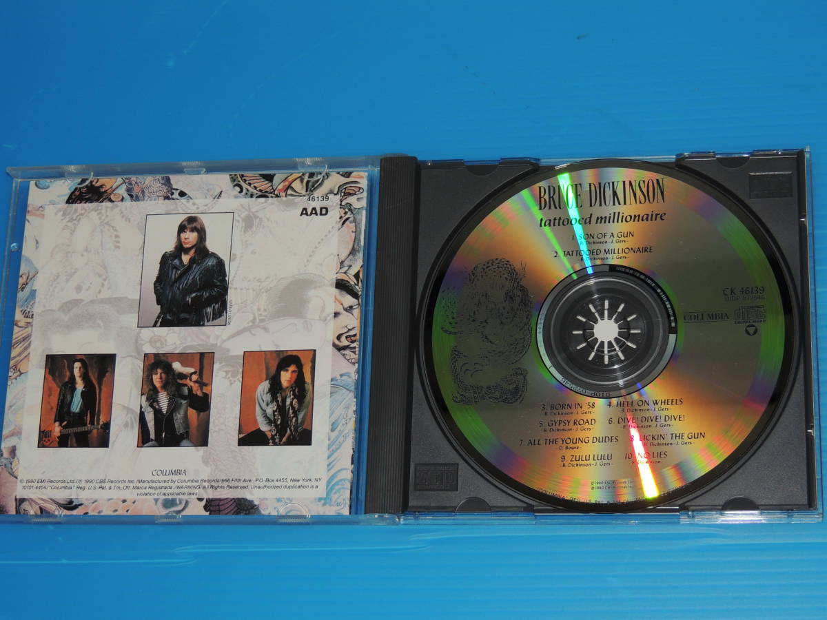 Used CD 輸入盤 ブルース・ディッキンソン Bruce Dickinson『タトゥード・ミリオネア』Tattooed Millionaire(1990年)全10曲アメリカ盤