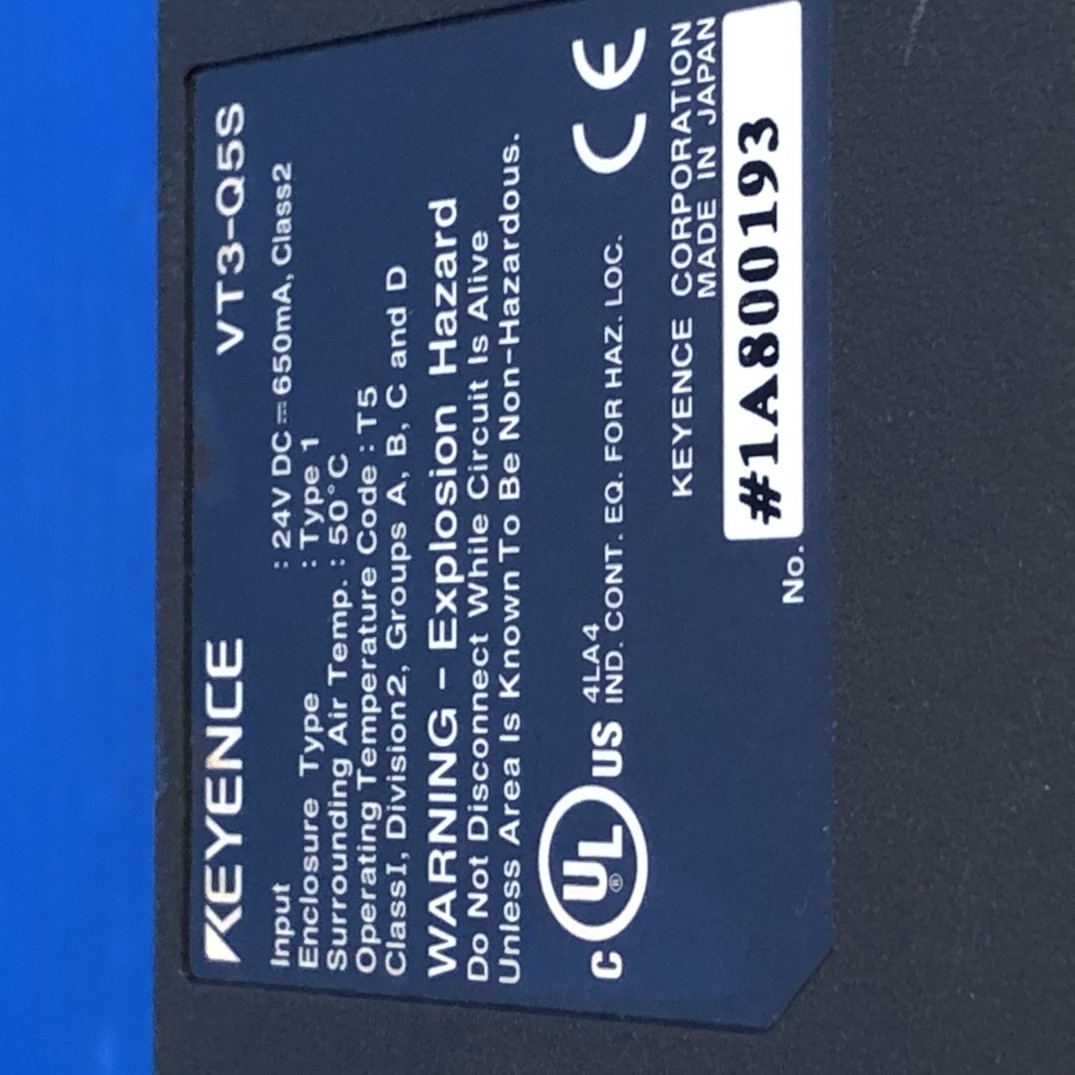KEYENCE VT3-Q5S TFTカラー タッチパネル 5型 www.disdukcapil