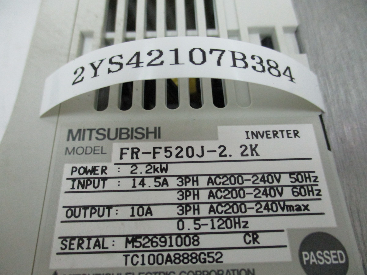 MITSUBISHI インバータ FR-F520J-2.2K 2.2KW | monsterdog.com.br