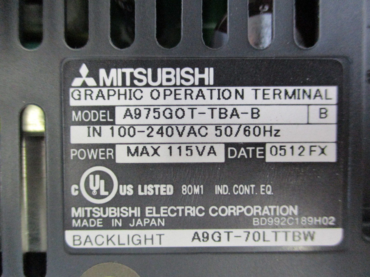 MITSUBISHI グラフィックオペレーションターミナル タッチパネル