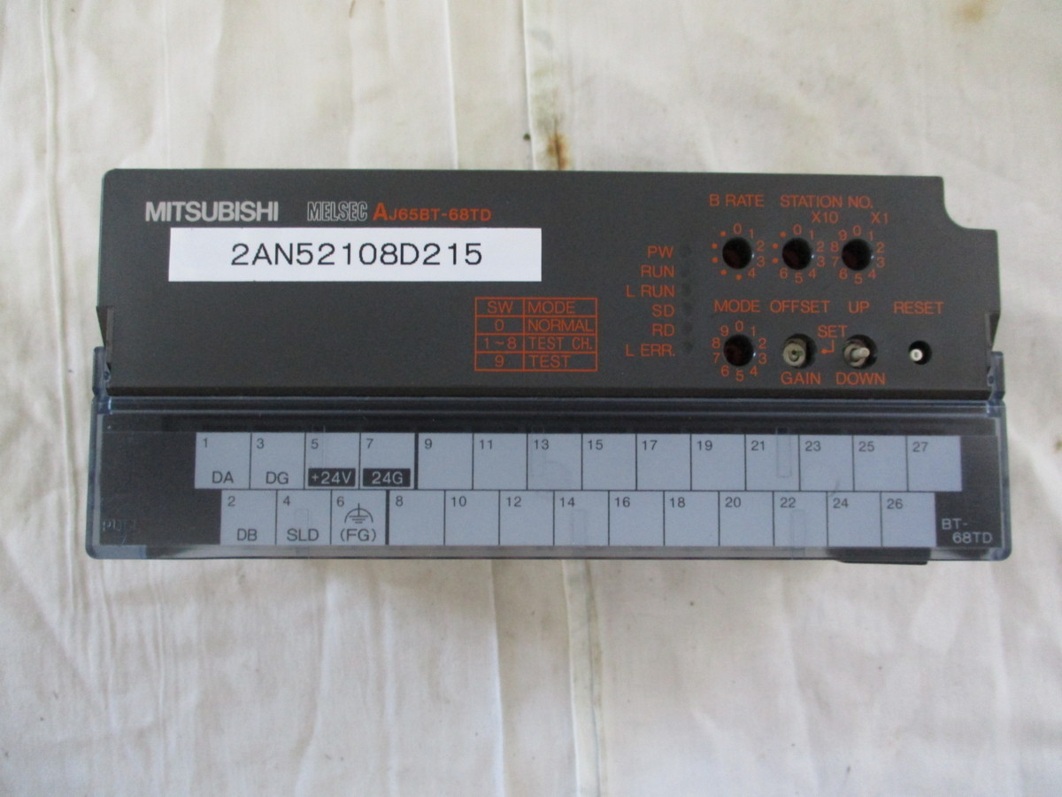MITSUBISHI PLC AJ65BT-68TD CC-Link 熱電対温度入力装置 www.pn