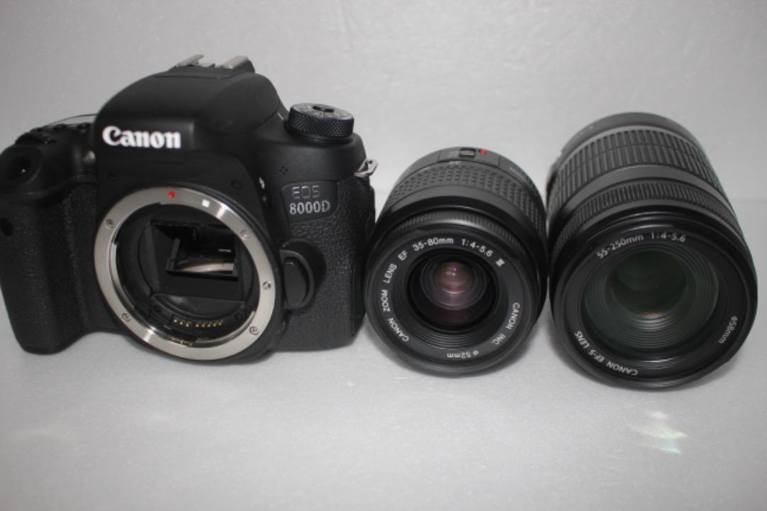 手ぶれ補正付Canon EOS 8000D 標準&望遠ダブルレンズセット128 - www 