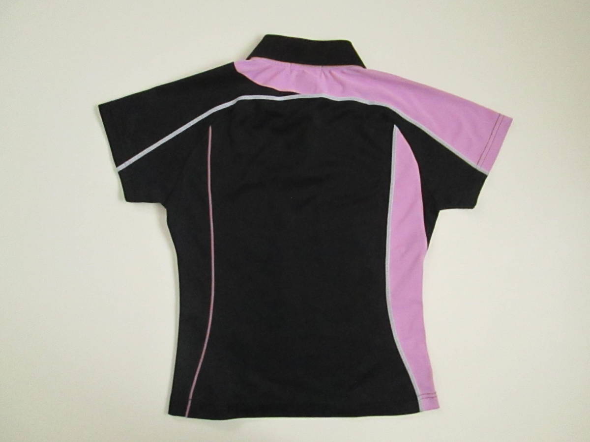  postage 210 possible *YONEX Yonex * polo-shirt with short sleeves game shirt badminton tennis VERYCOOLbe leak -ru black × lavender *size S