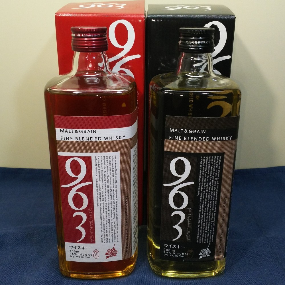 笹の川酒造「963 ウイスキー 赤ラベル・黒ラベル(終売品)」《2 笹の川酒造「963 ウイスキー 赤ラベル・黒ラベル(終売品)」《2