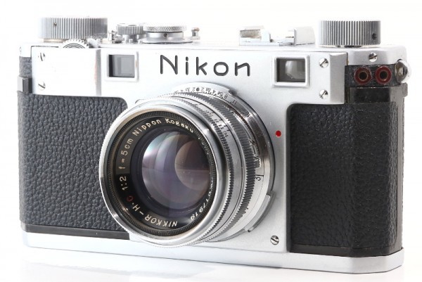 超レア Nikon ニコン MS 赤目ソケット + Nikkor HC 5cm F/2 レンジファインダー カメラ 完動品