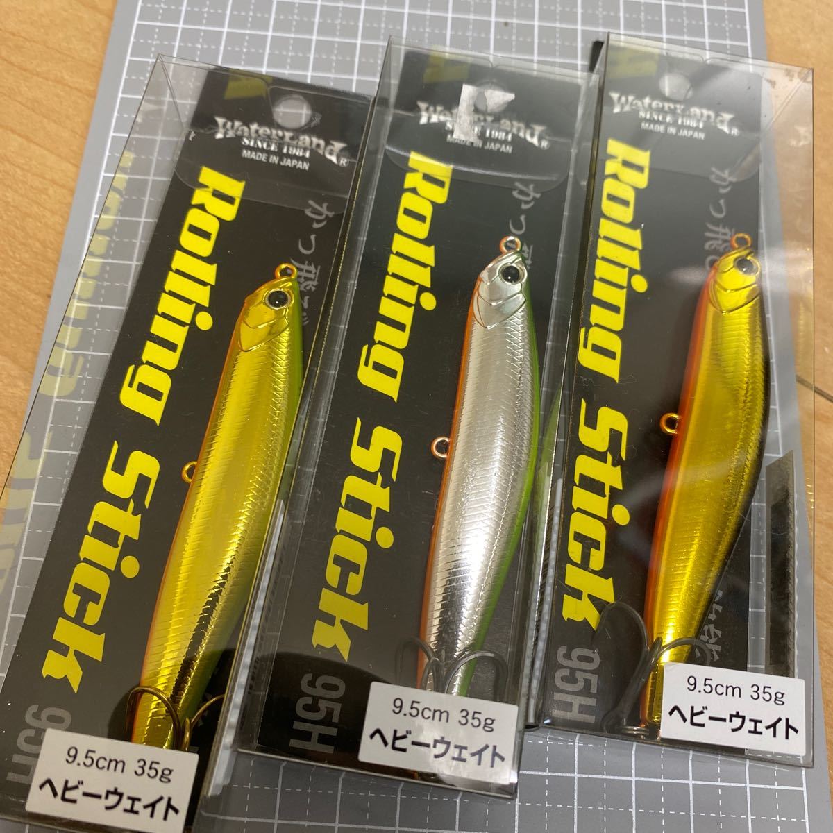 【良好品】フィッシングウォーターランド ローリングスティック95H 3色セット