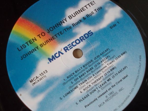 P6659　即決　LPレコード　ジョニー・バーネット JOHNNY BURNETTE『LISTEN TO』　輸入盤　US盤_画像3