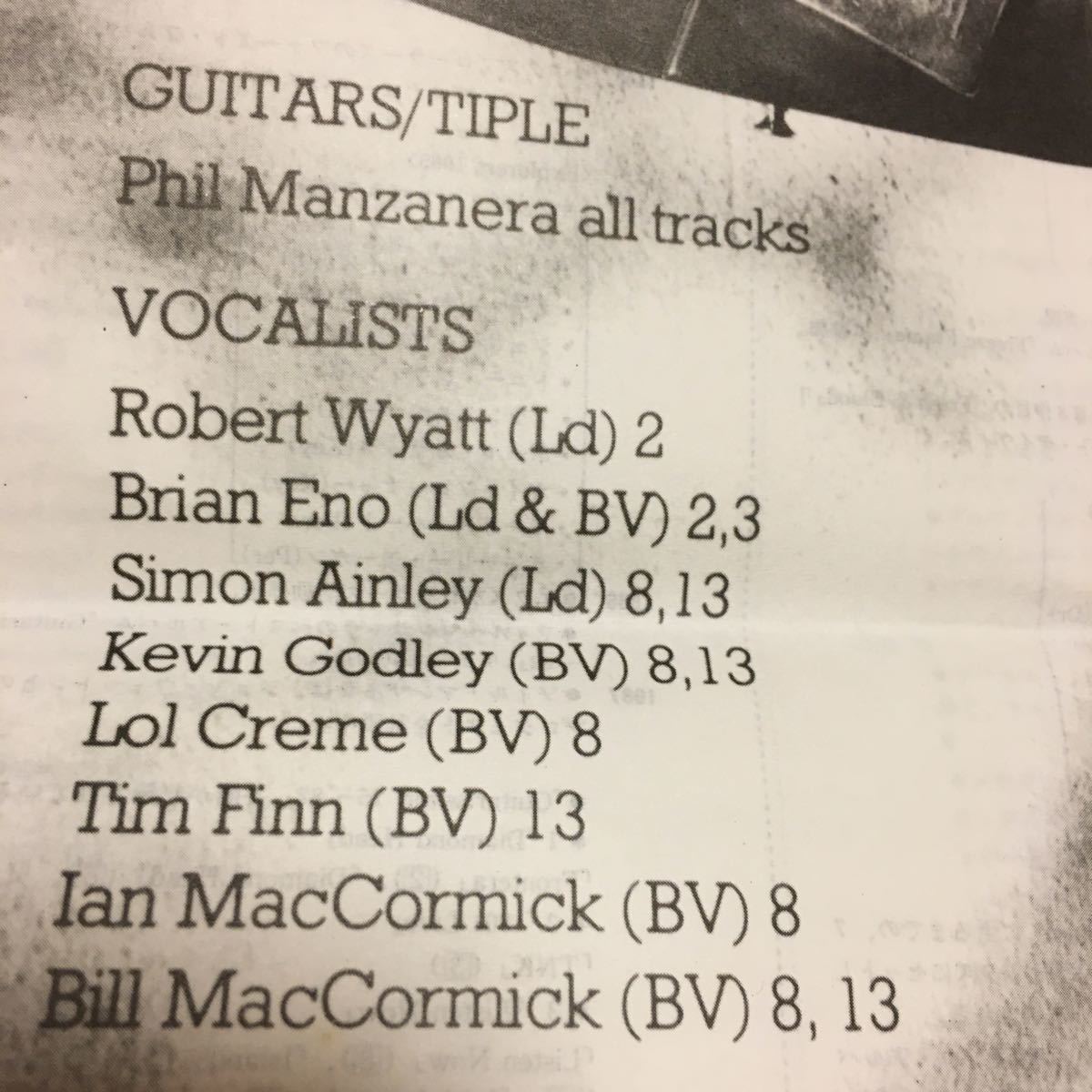 送料無料 フィル・マンザネラ ベスト PHIL MANZANERA BEST ロキシー・ミュージック ROXY MUSIC Robert Wyatt Brian Eno Simon Phillips 