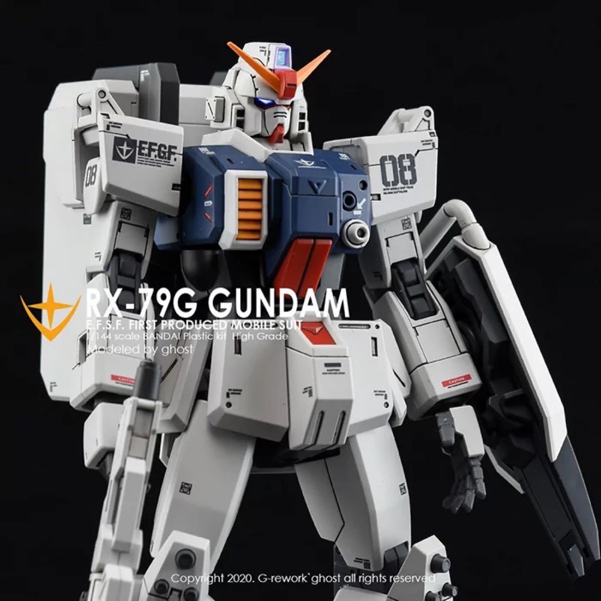 HGUC 1/144 第08MS小隊 陸戦型ガンダム 専用蛍光水転写式デカール ...