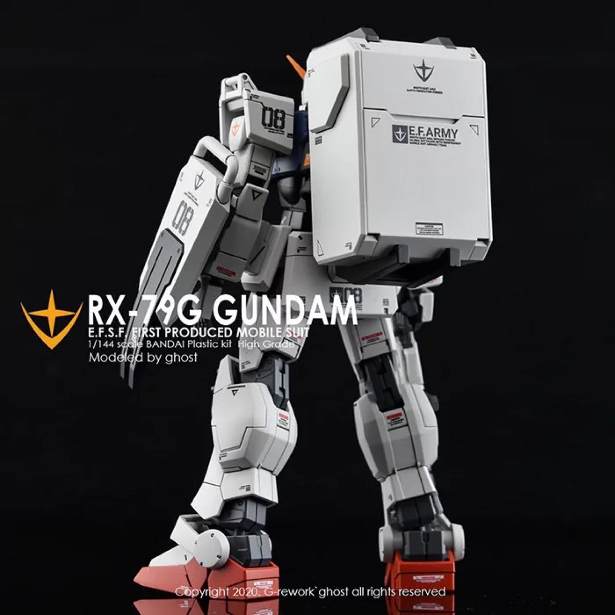 HGUC 1/144 第08MS小隊 陸戦型ガンダム 専用蛍光水転写式デカール ...