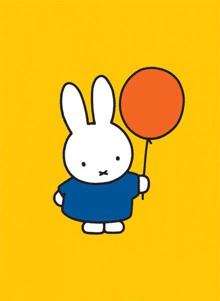 【ミッフィーミニポスター007】風船とミッフィー/ディック・ブルーナ/Miffy has balloonうさこちゃん