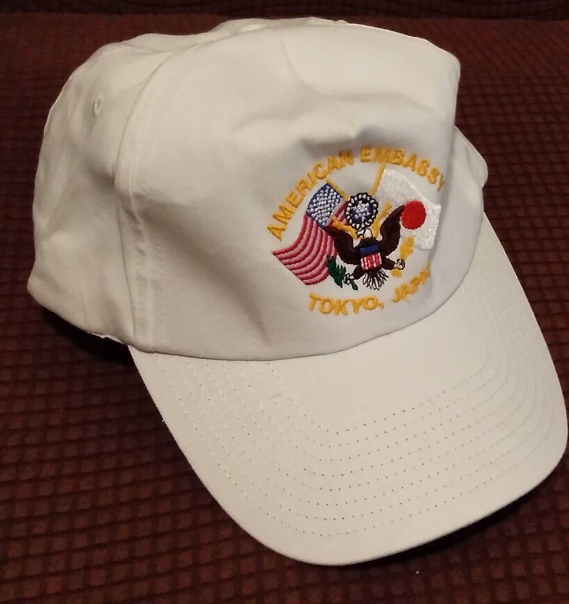 U.S. Embassy Tokyo original cap " White " / 激レア・新品・アメリカ大使館 米国大使館 オリジナル キャップ