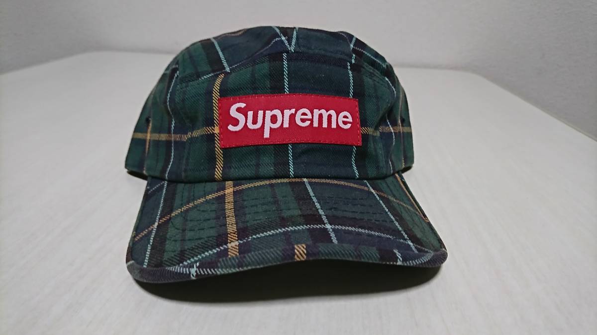 supreme box logo cap シュプリーム ボックスロゴ キャップ チェック柄 _画像1