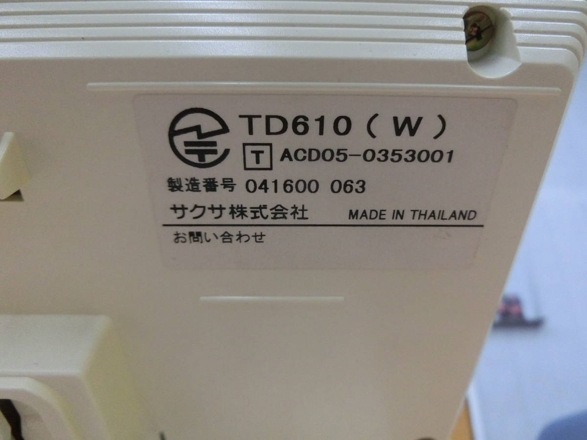  used ( operation not yet verification ) SAXA/ Saxa business phone 18 button multifunction telephone machine TD610(W) [219-363] * free shipping ( Hokkaido * Okinawa * remote island excepting )*S
